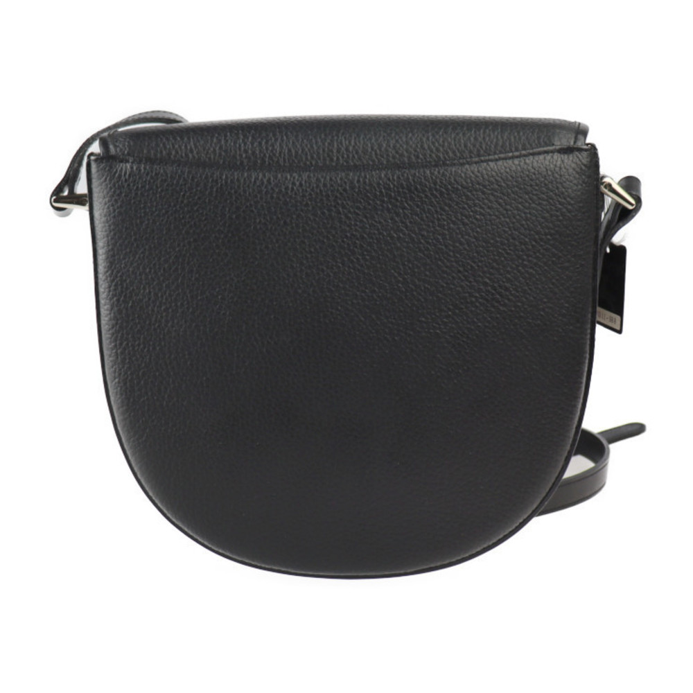 Burberry Shoulder Bag Gold Hardware Pochette Leather Black - Picture 2 of 9